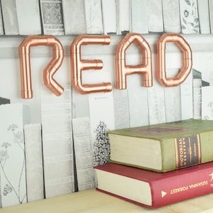 Letras de cobre READ, Letras de guardería, Letras de puerta, Letras de pared, Letras decorativas