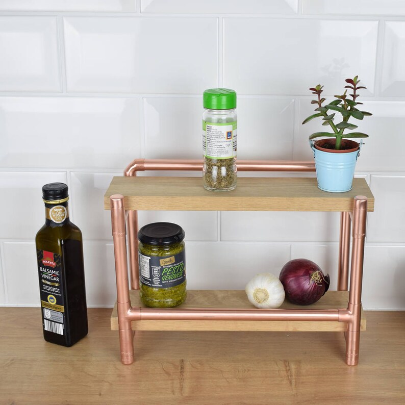 Copper and Oak Spice Rack | Etsy