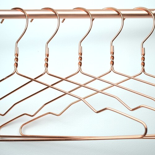 Copper Clothes Hangers Etsy