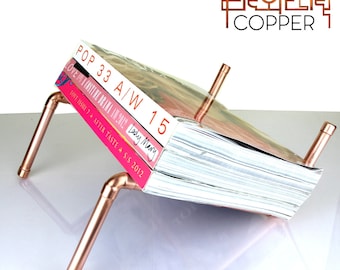 Copper Magazine Magazine Rack, Magazine Holder, Modern Magazine Organizer