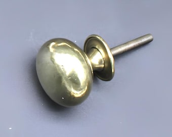 Small Brass Round Knob