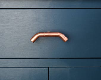 Angular Copper Handle/Pull, Contemporary Drawer Pull, Handle, Kitchen Door Handle-copper pulls-drawer pulls-drawer handles-knobs and pulls