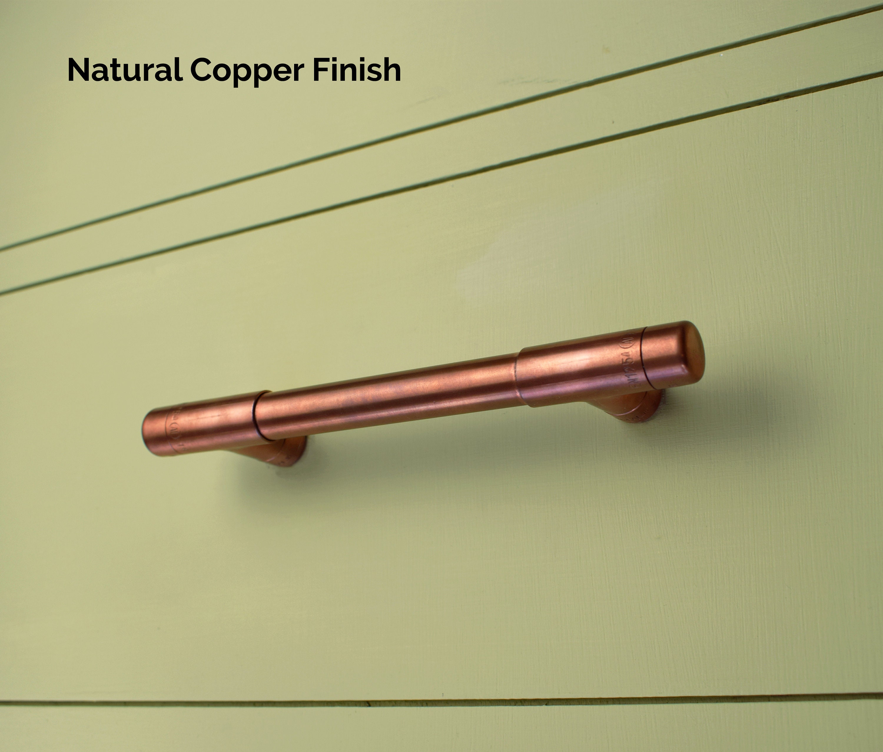 Modern Proper Copper Pull. Contemporary Copper Drawer Handle. Etsy