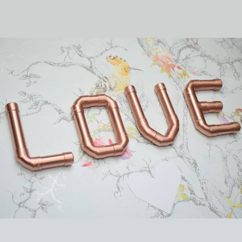 LOVE Copper Letters, Nursery Letters, Door Letters, Wall Letters, Decorative Letters, image 3