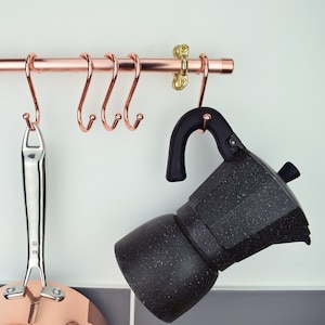 Copper &quot;S&quot; Hooks. Kitchen Pan Hooks - Kitchen Rail Hooks
