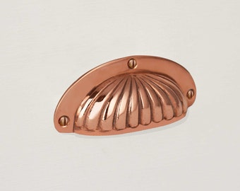 Copper Scalloped Cup Handle