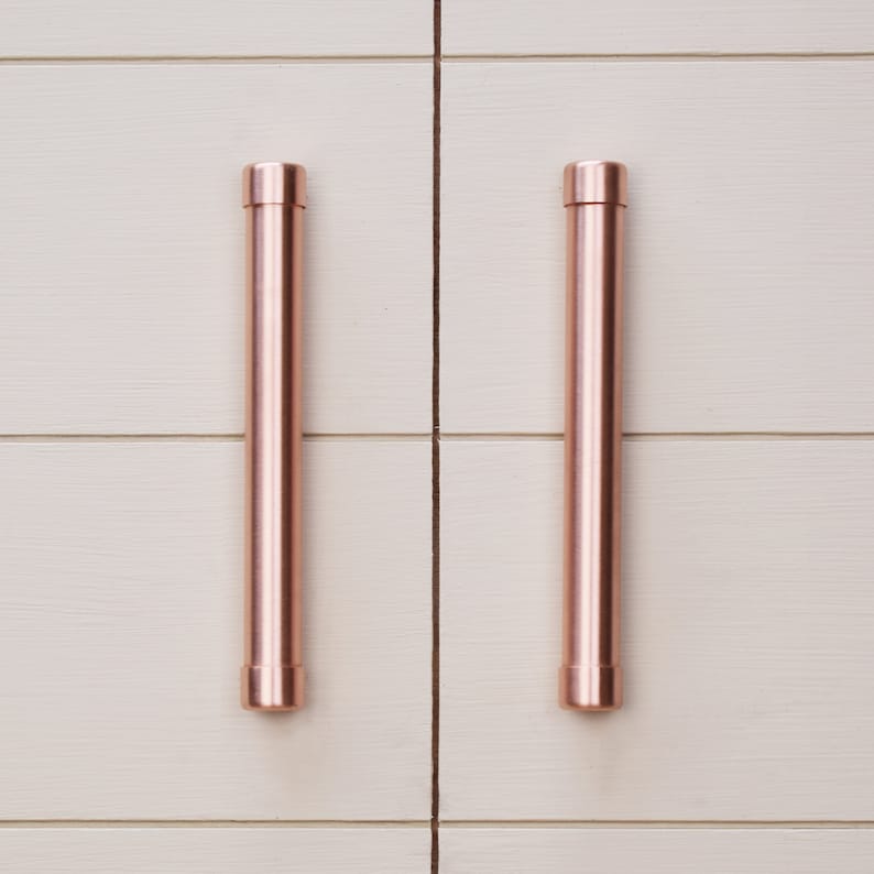 Modern Copper Bar Pull Handle, Cabinet Hardware, Drawer Pull, Kitchen Door Handles, Pull-copper pulls-drawer pulls-copper image 1