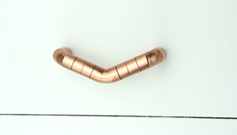 Long Copper ridged V HandlePull Handle Contemporary Drawer Pull Kitchen Door Handle-pull handles-copper handles-copper hardware-copper