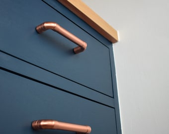 Modern Proper Copper Pull. Contemporary Copper Drawer Handle. Drawer Pull. Cabinet Hardware. Kitchen Cabinet Pull. Kitchen Door Handle-pulls