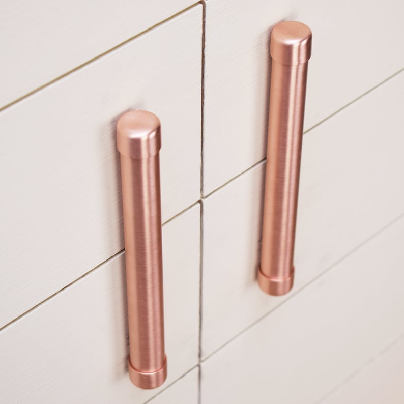 Modern Copper Bar Pull Handle, Cabinet Hardware, Drawer Pull, Kitchen Door Handles, Pull-copper pulls-drawer pulls-copper image 5