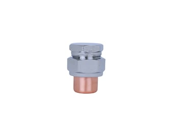 Chromen knop en kopermix (industrieel)
