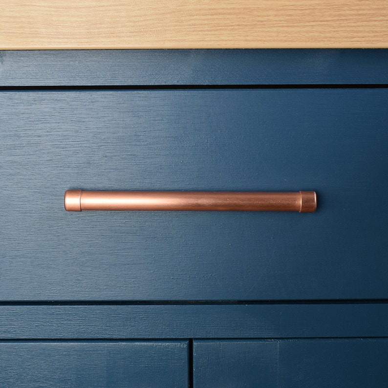 Modern Copper Bar Pull Handle, Cabinet Hardware, Drawer Pull, Kitchen Door Handles, Pull-copper pulls-drawer pulls-copper image 2