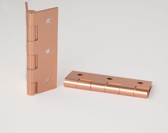 Small Copper Cabinet Hinges - pair