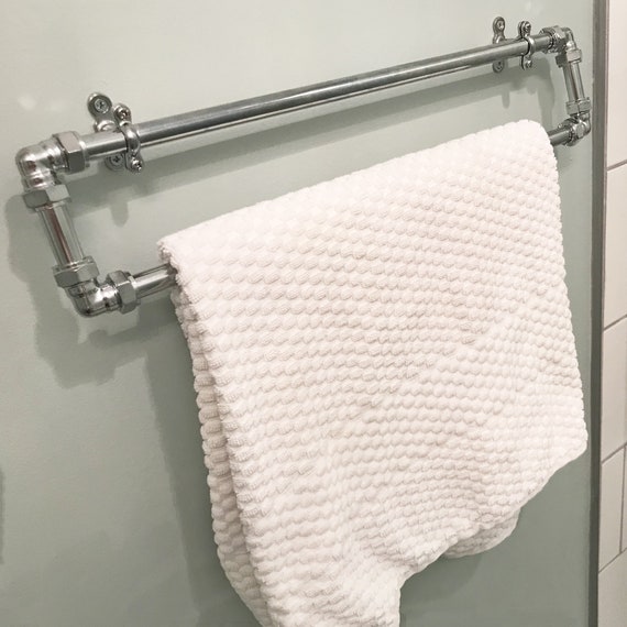 Chrome toilet roll holder and towel rail sale