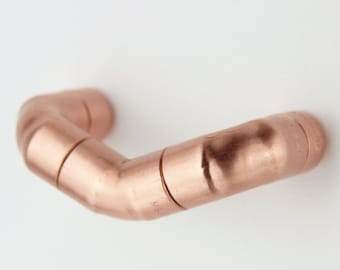 Contemporary Copper Tilt Pull -  Contemporary Drawer handle - Cabinet Hardware - Kitchen - Hardware - Pull - Handles - copper pulls -