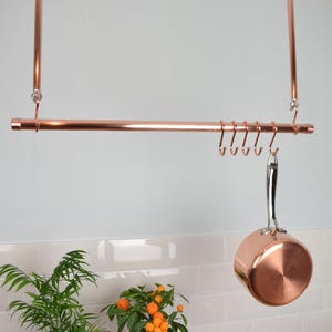 Copper Ceiling Pot and Pan Hanger, Rail