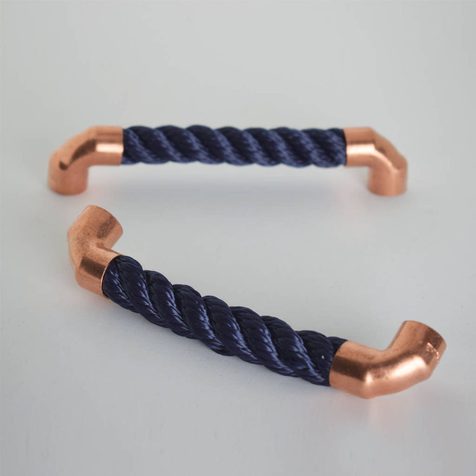 Red Rope Pull Handle Copper and Rope Pull Handle. Drawer Pull. Cabinet Hardware. Kitchen ...
