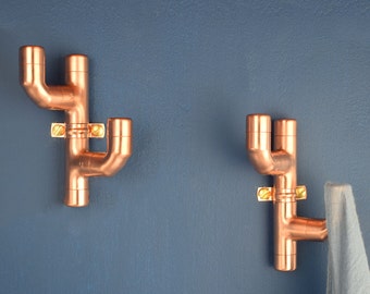 Copper Coat Hook Cactus Style 2