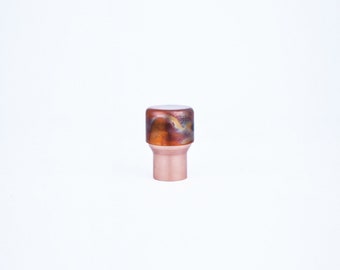 Marbled Copper Raised Knob with High Polish