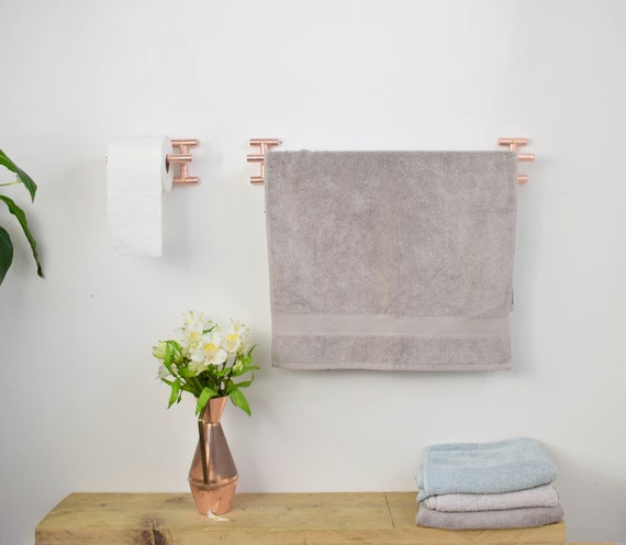 Set de baño de cobre montado en I barra de toallas baño Accesorios juego de toallas  soporte de papel higiénico -  España
