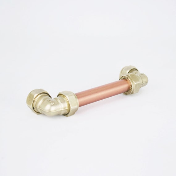 Copper And Brass Pull Handle Drawer Pulls Kitchen Cabinet Etsy