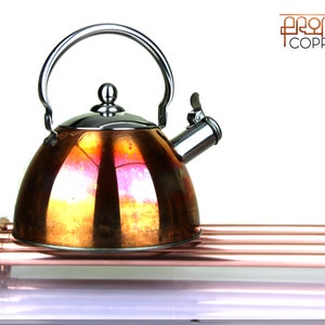 Modern Polished Copper Pot Pan Stand, Trivet image 1