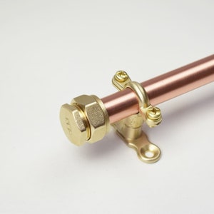 Curtain Rail in Copper and Brass