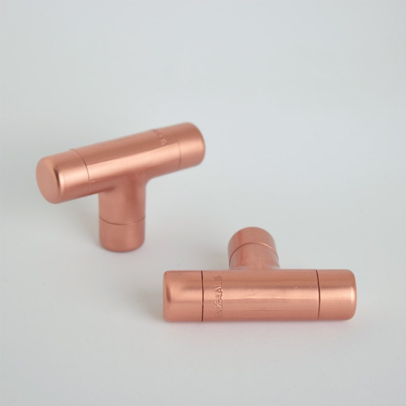 Modern Copper T Knob. Contemporary Drawer Pull Handle Knob. Etsy UK
