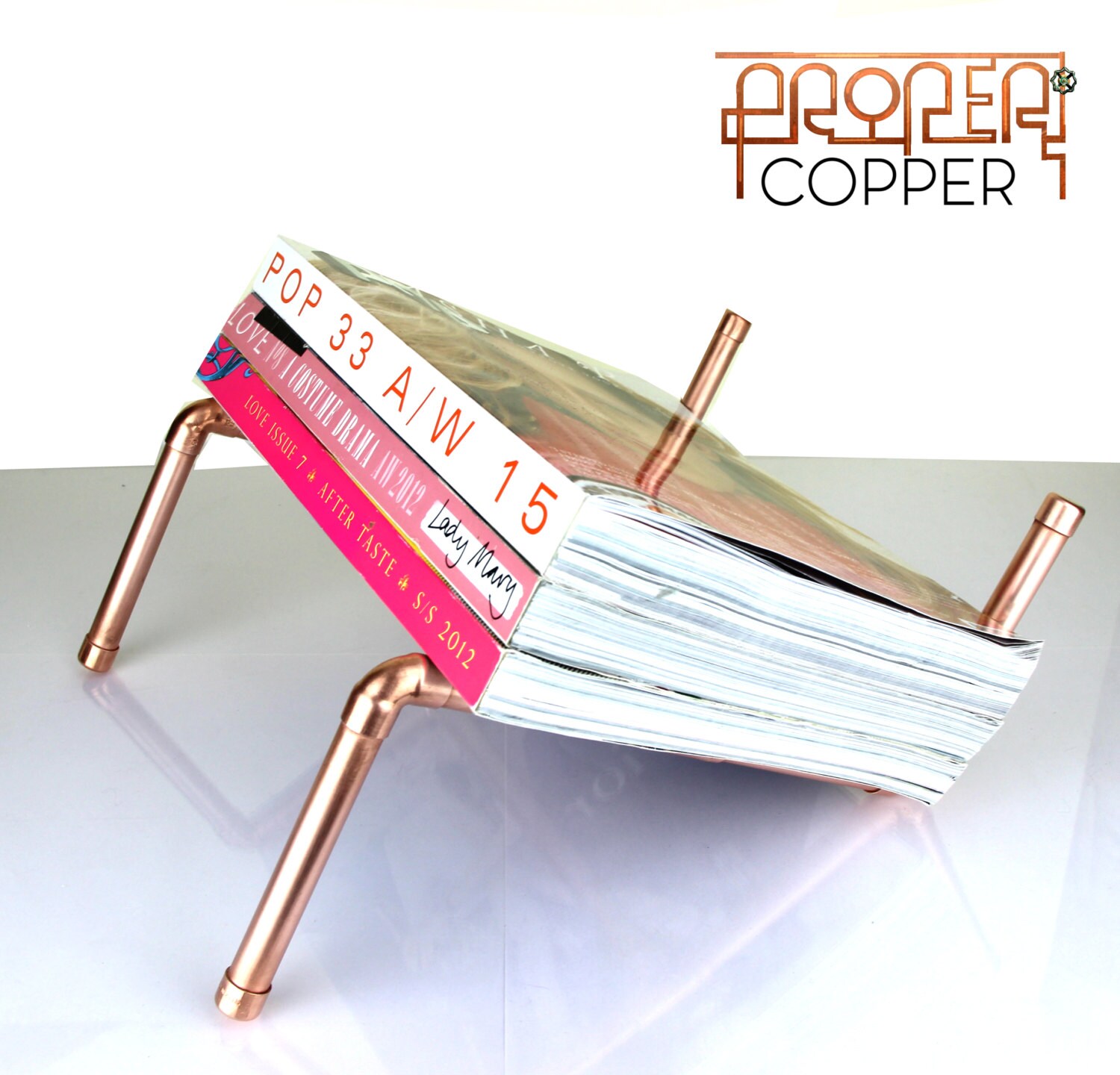 Home & Living Storage & Organization Office & Desk Storage Vintage Copper 10 Card Holder Mid