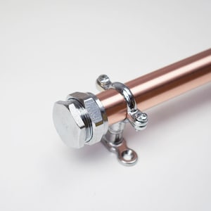 Curtain Rail in Copper and Chrome - Curtain Pole - Curtain Holder - curtain tracker - curtain hold backs