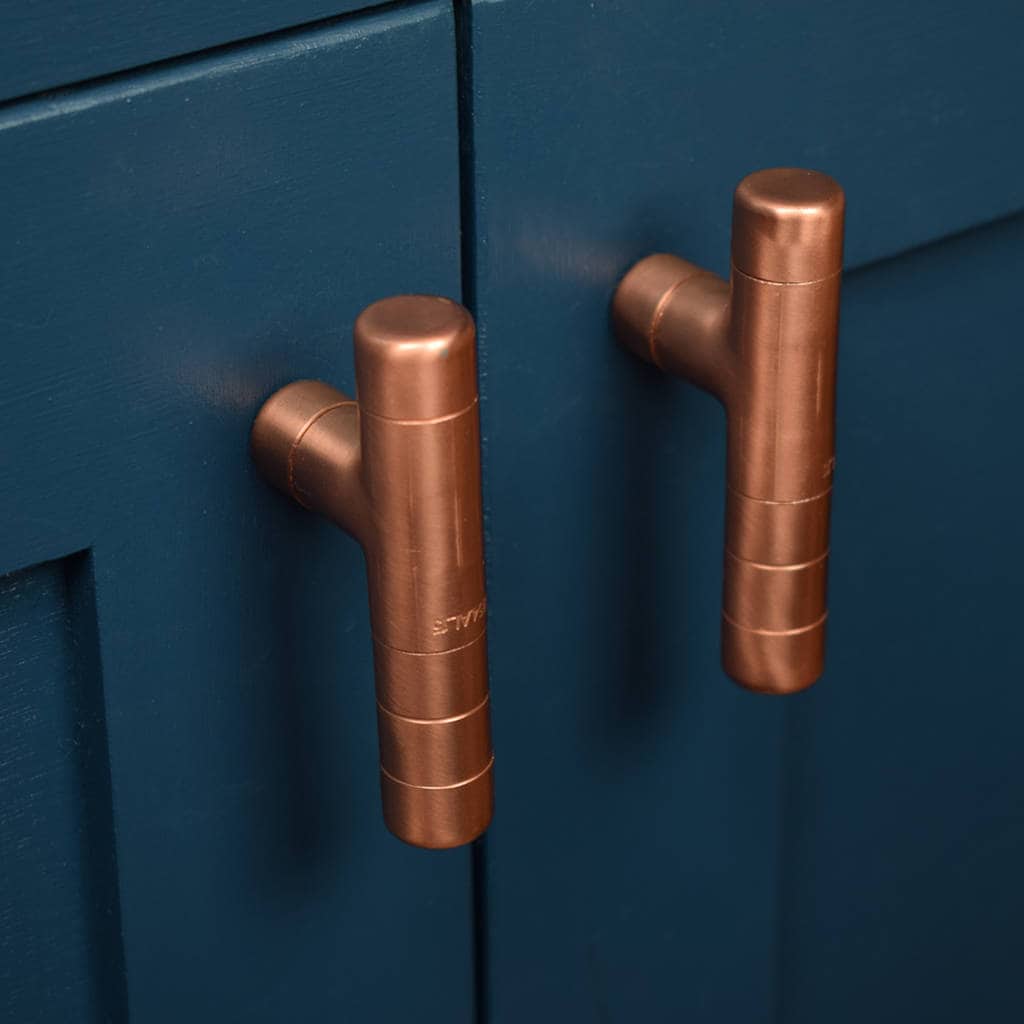 Modern Copper T Bar Knob. Contemporary Drawer Pull Handle Etsy
