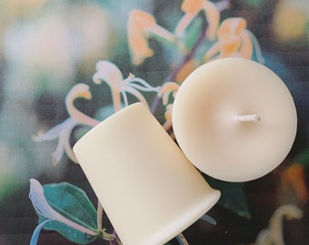 Hand Poured Honeysuckle Jasmine 40 Pack Votive Candles | Richly Scented Candle | Soy Blend Candle | Handmade Candle | Candle Gift Idea