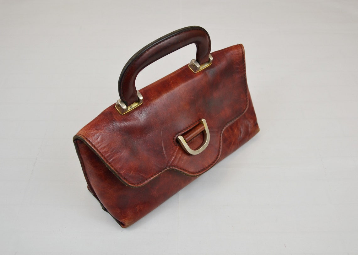 Vintage Leather Doctors Case Maroon Top Handle Etsy UK