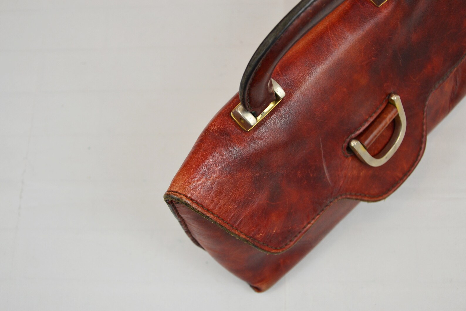 Vintage Leather Doctors Case Maroon Top Handle Etsy UK