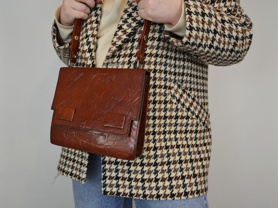 Vintage Suzy Smith Patent Leather Boxy Shoulder B… - image 6