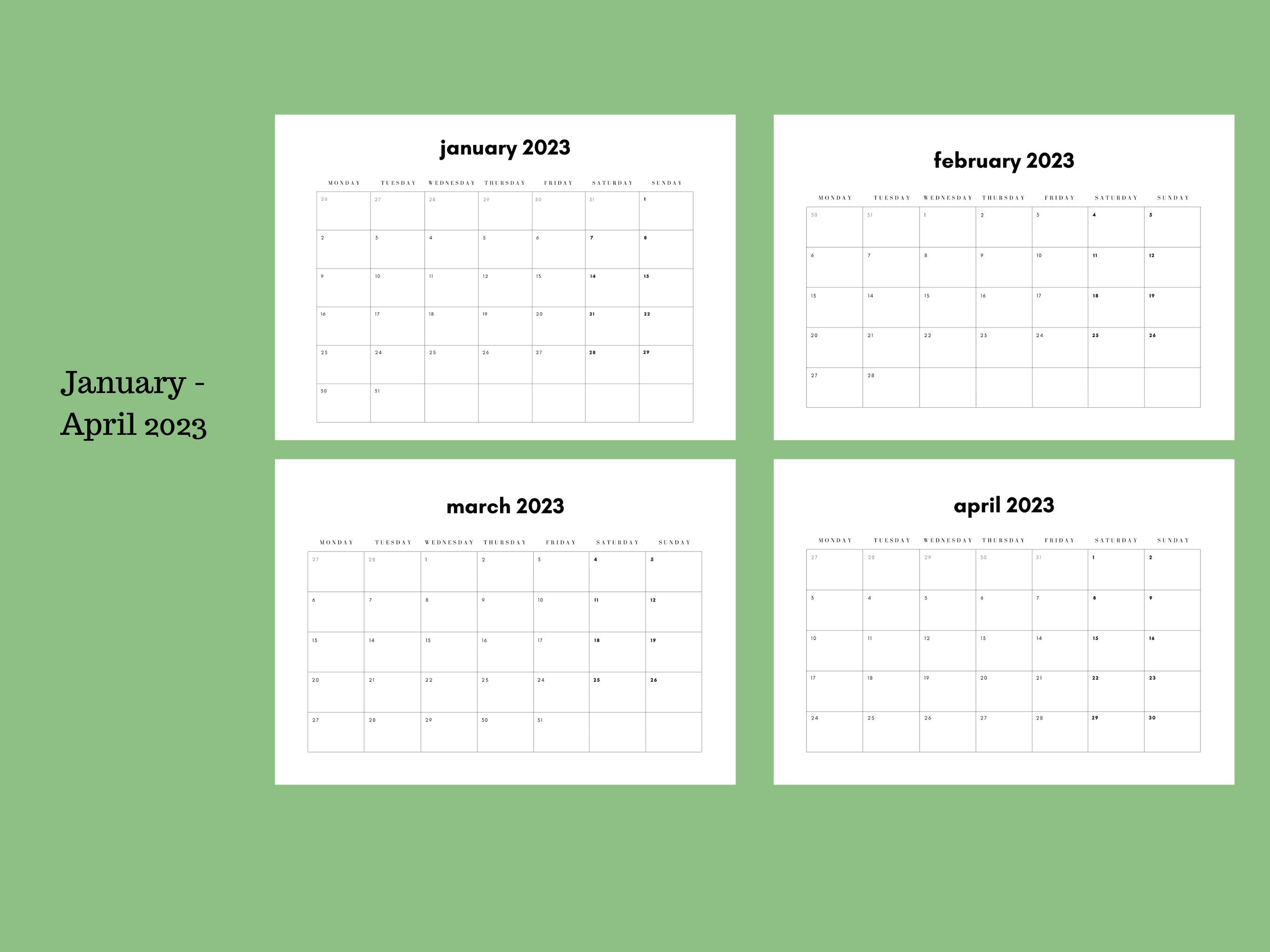 Ohva Calendar Printable Template Calendar