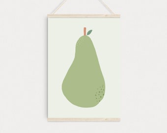 Green Pear Food Poster