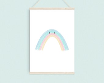 Cute Rainbow Nursery Art Print