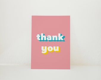 Typography thank you card