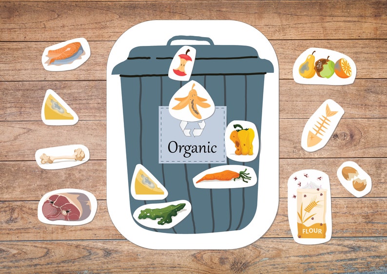 Waste Sorting Busy Book Printable Gametrash Sorting Activity - Etsy