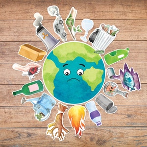 Save Planet, Preschool Game,Earth day,Environment Game,Preschool Printable, Homeschool, Toddler Printable, Toddler Activity, Earth Day zdjęcie 5