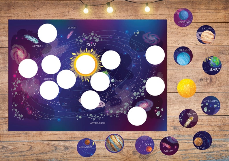 Solar System Busy Book Outer Space Learning Binder Personalized Space