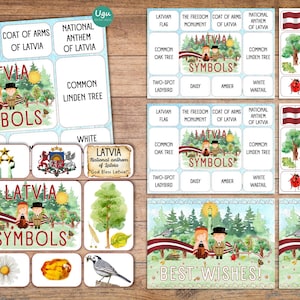 LATVIJA, LATVIA, Game, Posters, Symbols of Latvia, Latvian Prints