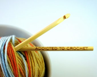 Engraved Crochet Hooks ~Any Size~ Personalized Gift For Addicted To Crochet Girls Custom Gift For Women Yarn Hook For Her For Knitting Wife