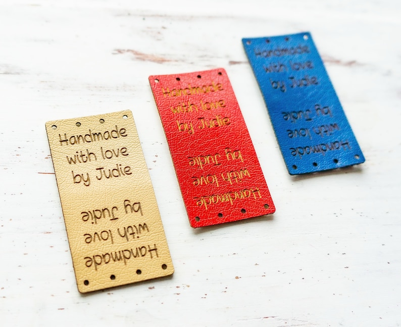 Faux Leather Hat Tags Custom Leather Folding Labels for Hats Etsy