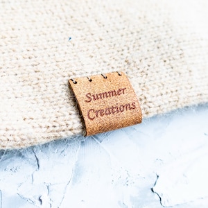 Custom Engraved Faux Suede Labels Sew on Clothing Labels - Etsy