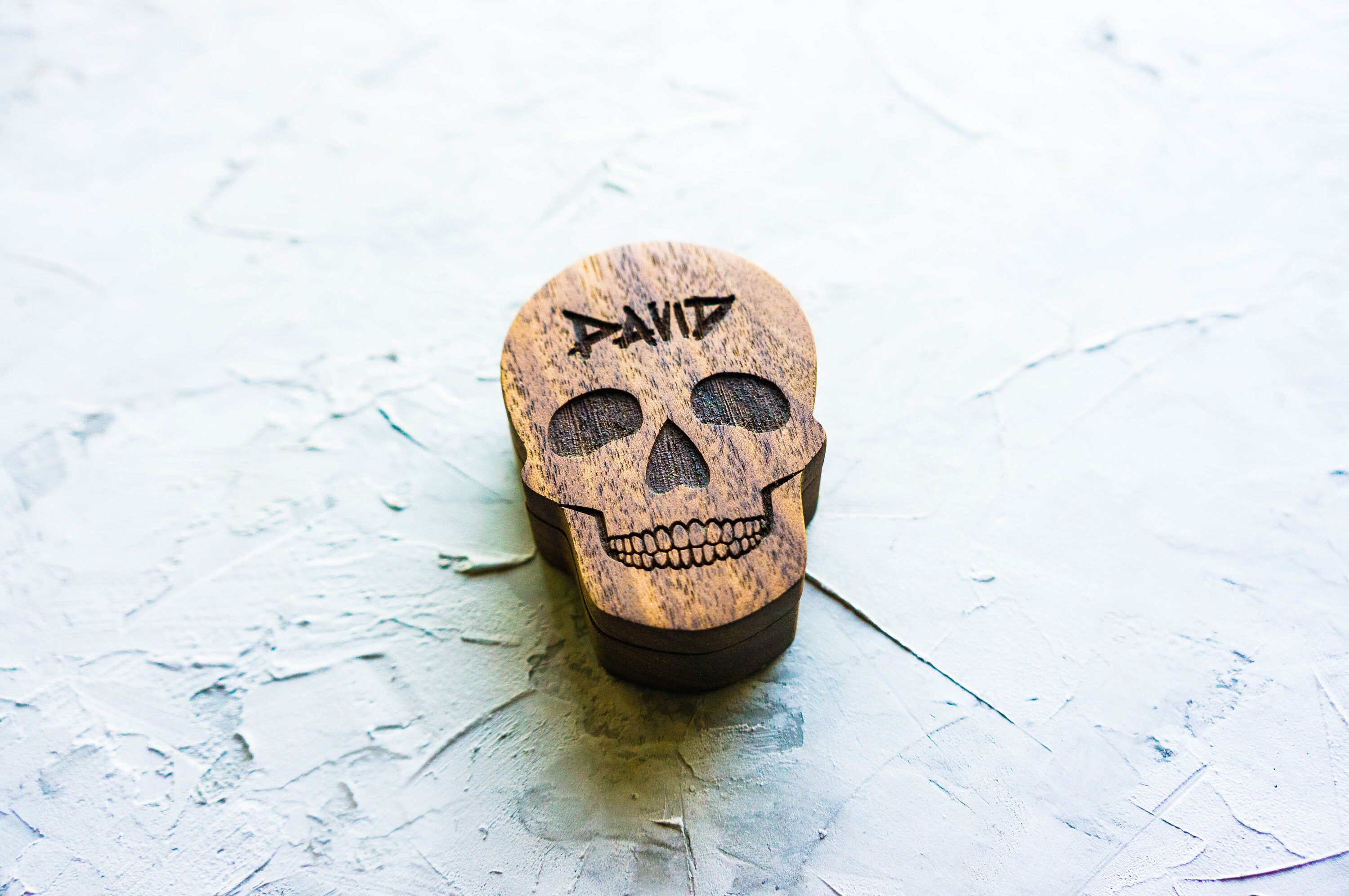Skull Guitar Pick Holder Personalized Wood Guitar Pick Box Etsy