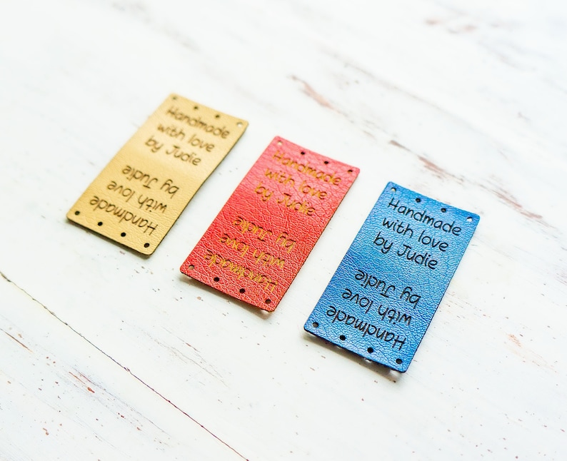 Faux Leather Hat Tags Custom Leather Folding Labels for Hats Etsy