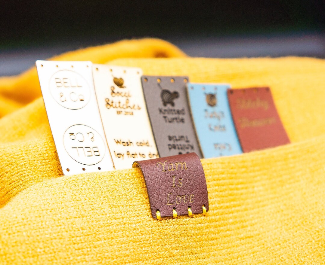 Custom Faux Leather Tags, Personalized Leather Tags for Handmade Items