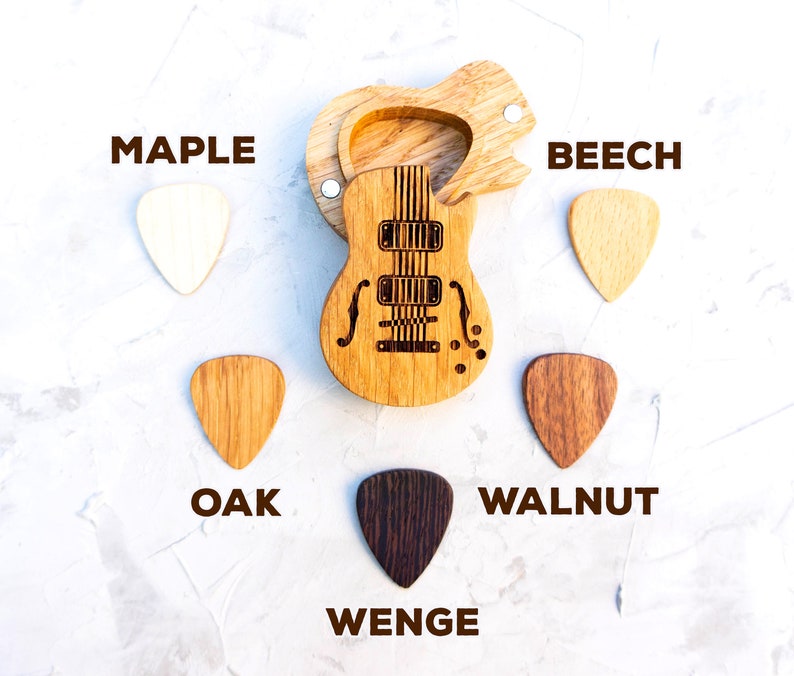 Custom L5S Electric Guitar Pick Case with Engraved Guitar Pick Etsy
